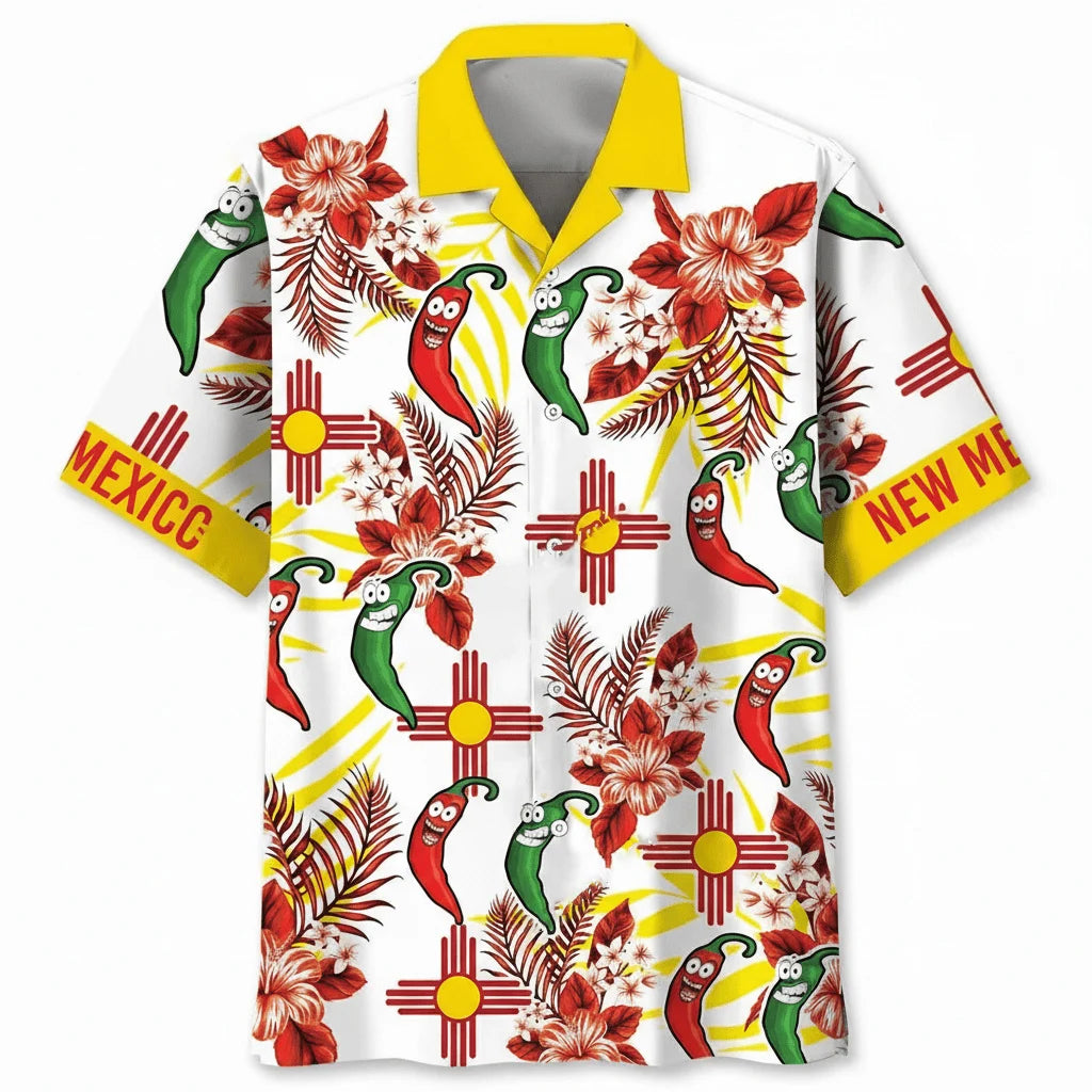 Mexico Dancing Chilli Hawaiian Shirt, custom shirt gift for men (view 2)
