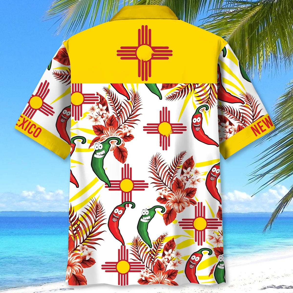 Mexico Dancing Chilli Hawaiian Shirt, custom shirt gift for men (view 4)