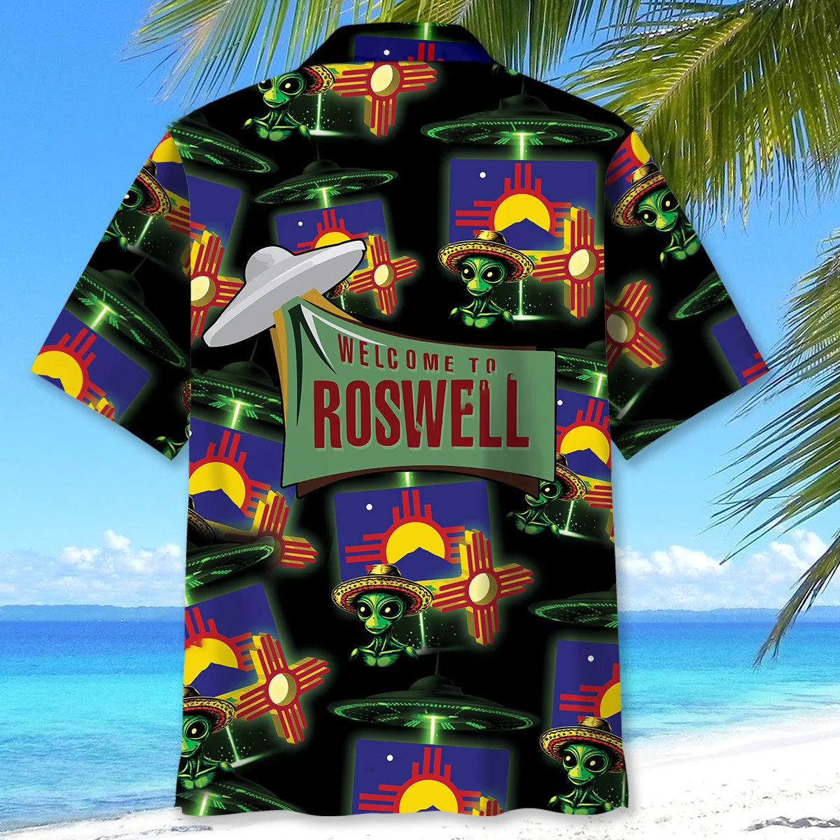 Mexico Roswell Alien State Hawaiian Shirt, custom shirt gift for men (view 3)