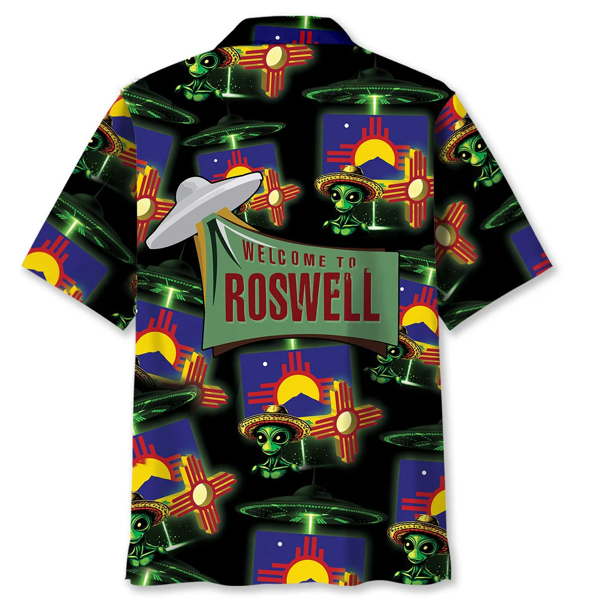 Mexico Roswell Alien State Hawaiian Shirt, custom shirt gift for men (view 4)