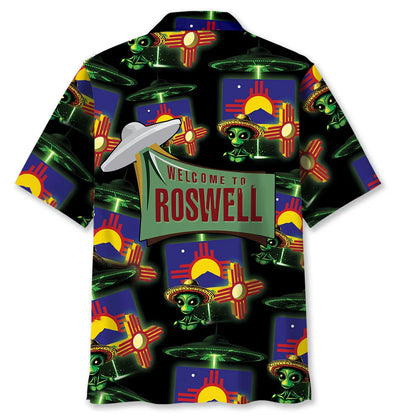 Mexico Roswell Alien State Hawaiian Shirt, custom shirt gift for men (view 4)