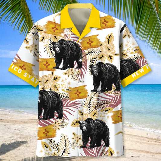 Mexico State Proud Black Bear Hawaiian Shirt, custom shirt gift for men