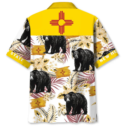 Mexico State Proud Black Bear Hawaiian Shirt, custom shirt gift for men (view 2)