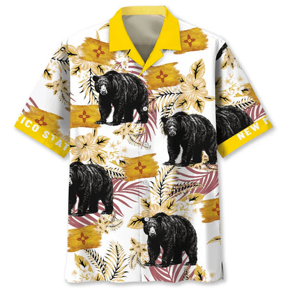 Mexico State Proud Black Bear Hawaiian Shirt, custom shirt gift for men (view 4)