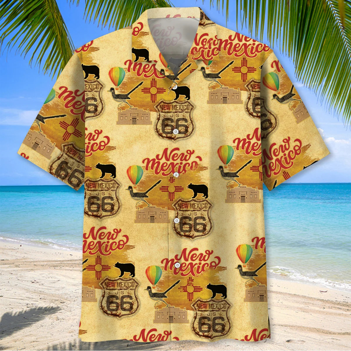 Mexico Vintage Hawaiian Shirt, custom shirt gift for men (view 2)