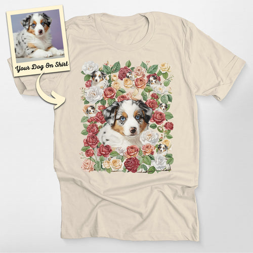 Personalized Aussie Shirt Colorful Floral Port