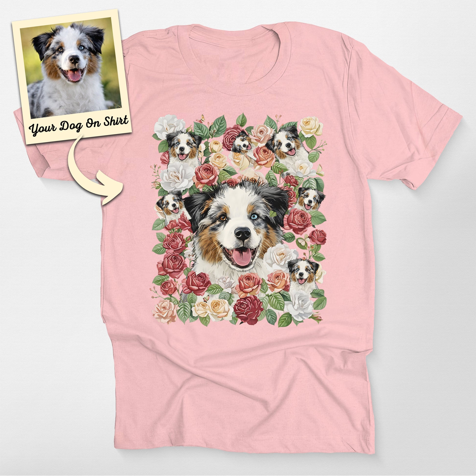 Personalized Aussie Shirt Colorful Floral Port (view 2)