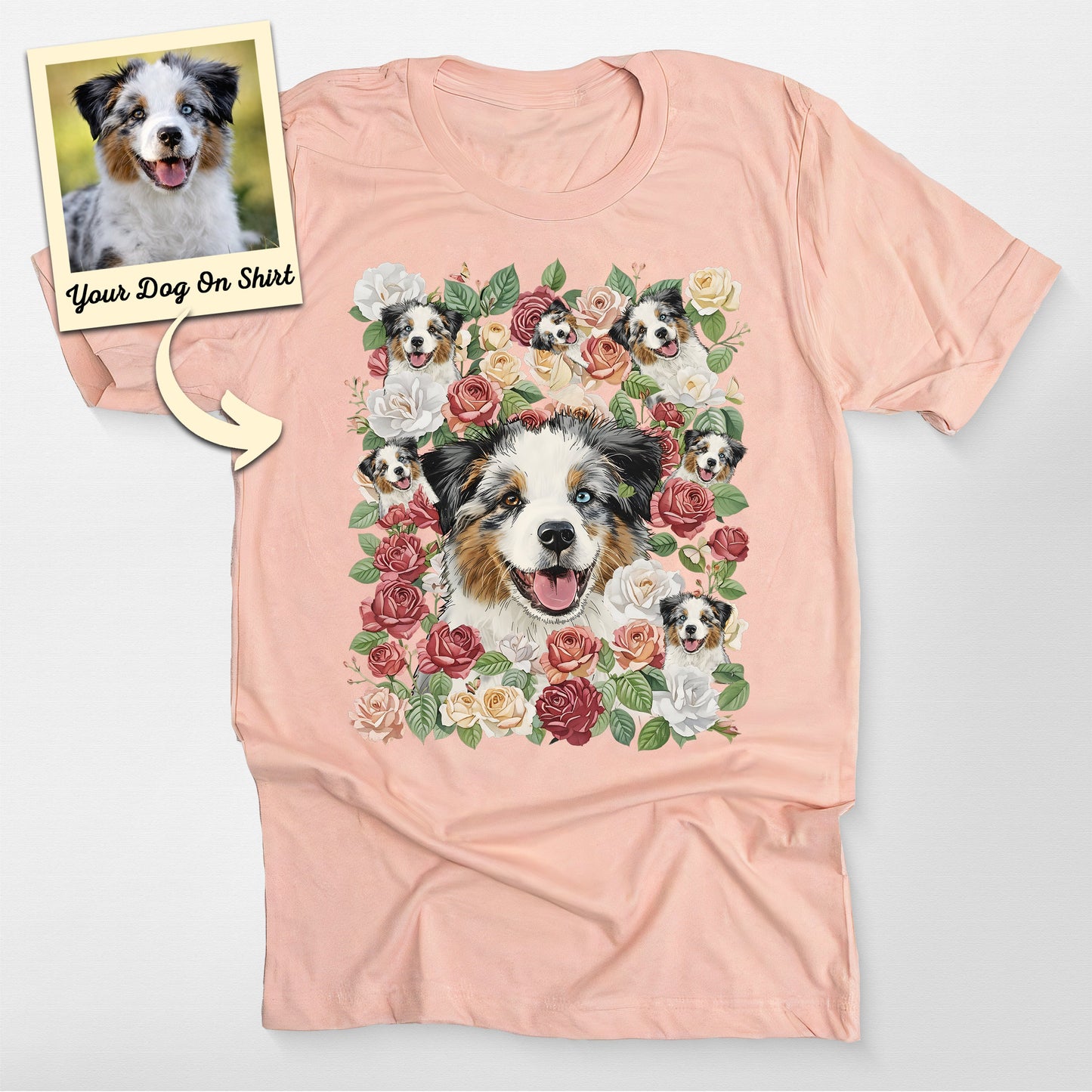 Personalized Aussie Shirt Colorful Floral Port (view 5)