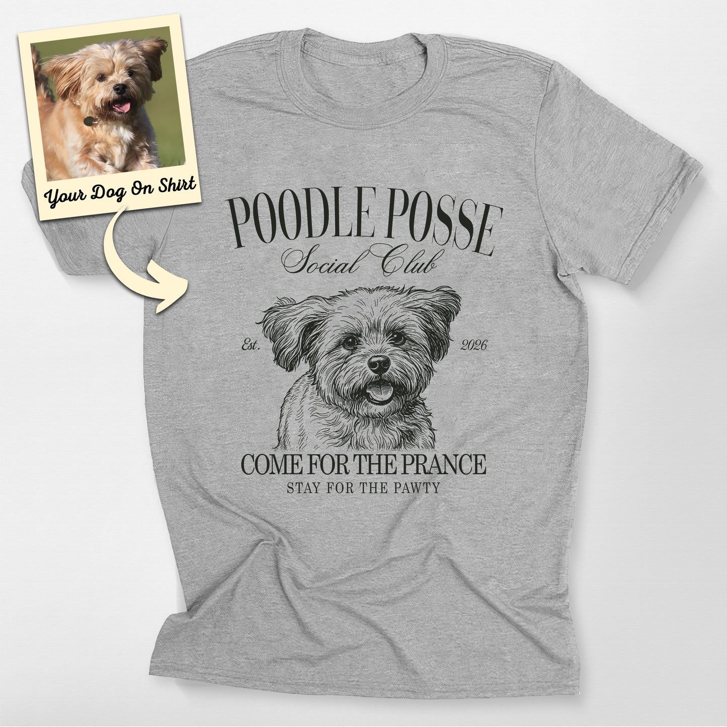 Personalized Poodle Shirt Poodle Posse Bella Canvas