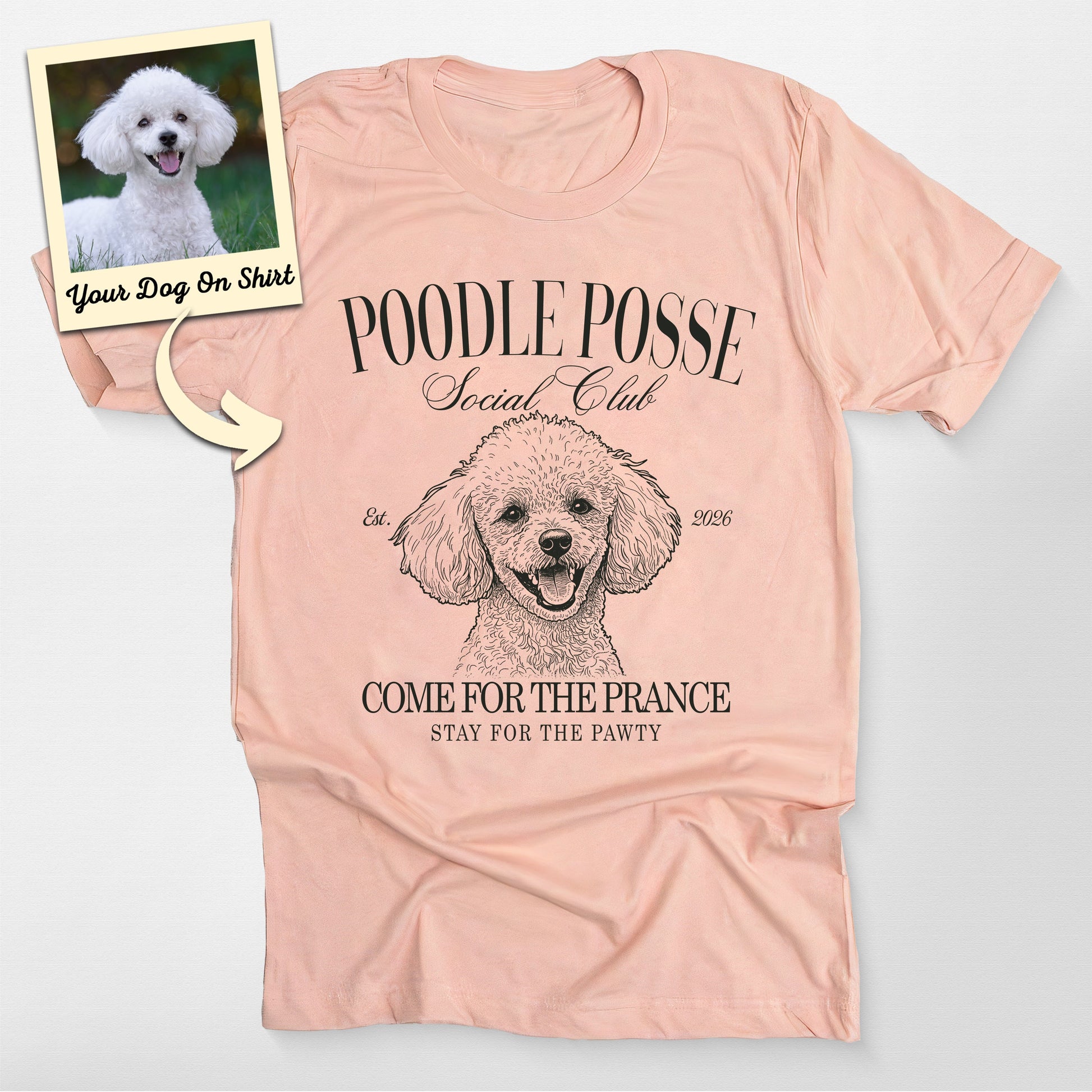 Personalized Poodle Shirt Poodle Posse Bella Canvas (view 3)