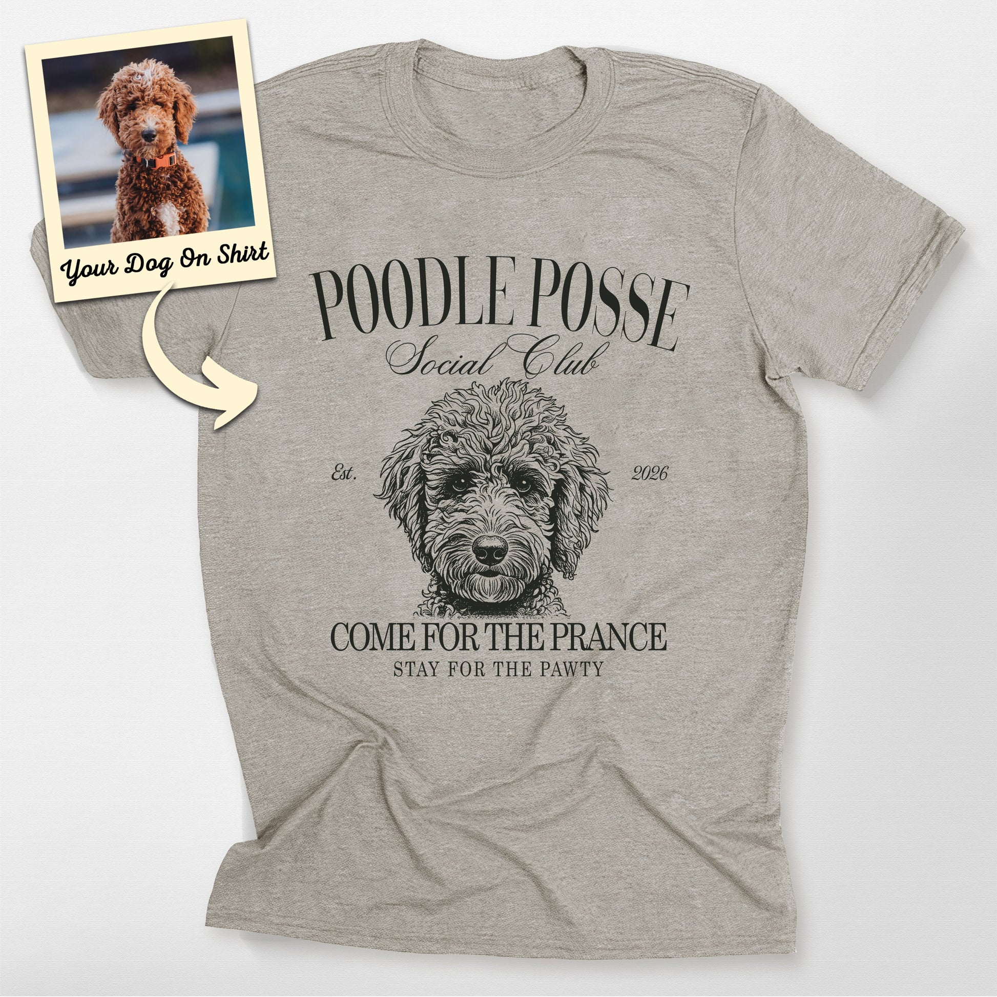 Personalized Poodle Shirt Poodle Posse Bella Canvas (view 4)