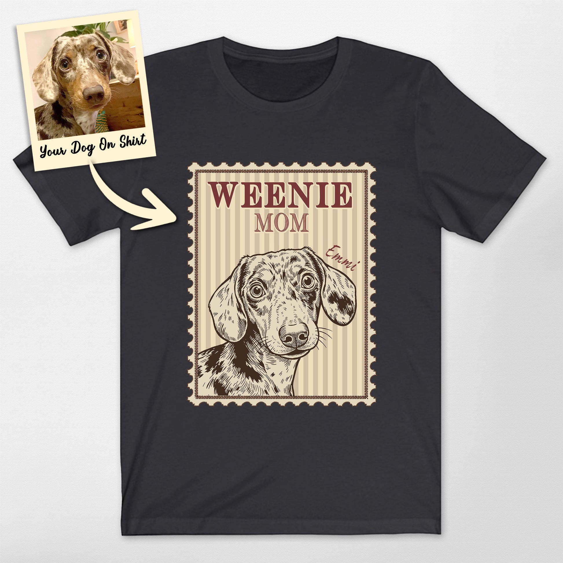 Personalized Wiener Mom Bella Canvas Shirt (view 2)