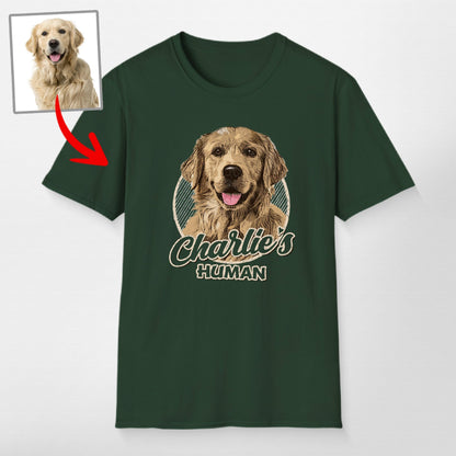 Vintage Graphic Custom Dogface Unisex Softstyl, custom pet portrait gift for pet lovers (view 10)