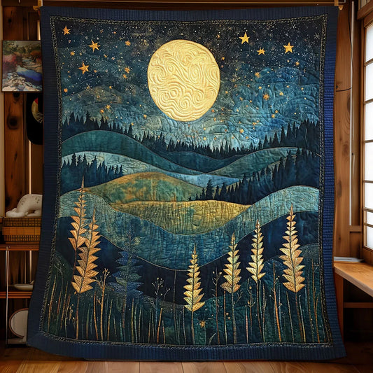 Night Forest Quilt Blanket
