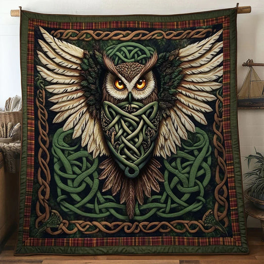 Night Guardian Owl Quilt Blanket