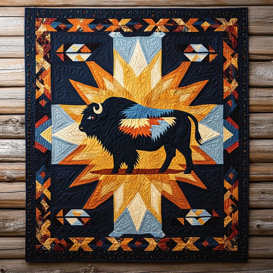 Nightflare Bison Quilt Blanket