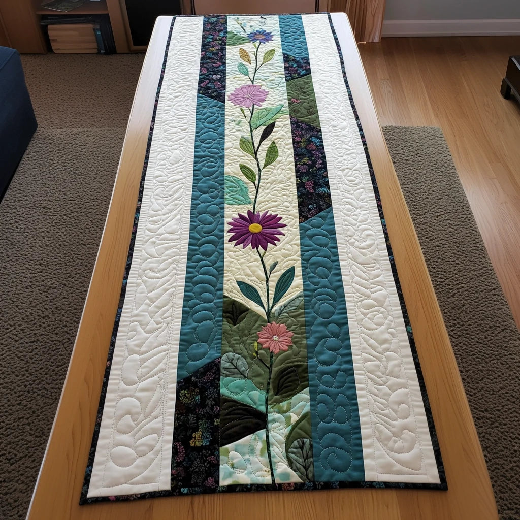 Nighty Daisy Quilted Table Runner