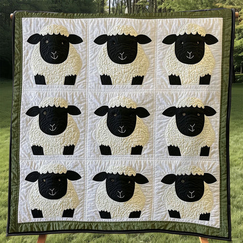 Nine Sheep Quilt Blanket