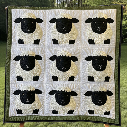 Nine Sheep Quilt Blanket