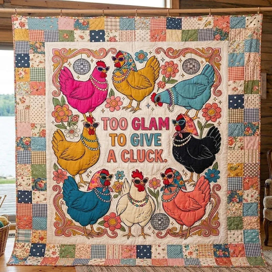 No Clucks Quilt Blanket - Quilted Blanket by OtterMia