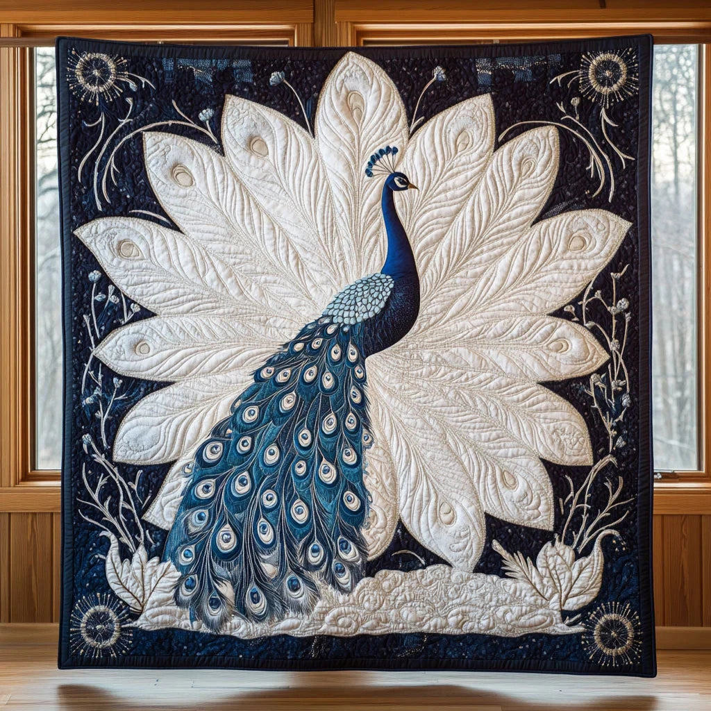 Noble Spirit Peacock Quilt Blanket