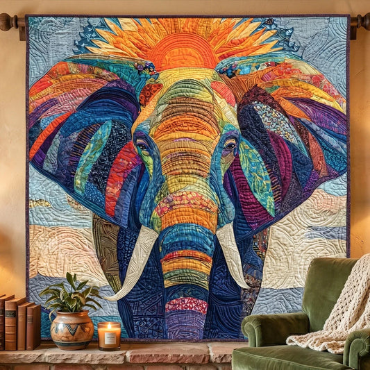 Noble Tusk Quilt Blanket - Quilted Blanket by OtterMia