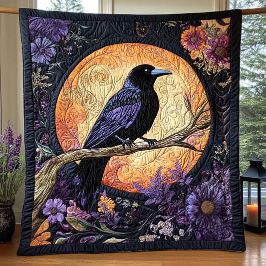 Nocturne Raven Quilt Blanket