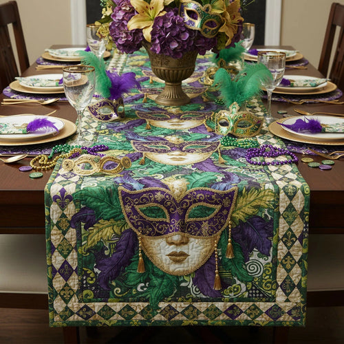 Nola Masquerade Quilted Table Runner