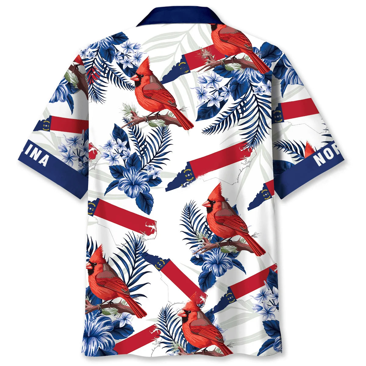 North Carolina Proud Cardinal Bird Hawaiian Shirt, custom shirt gift for men (view 2)