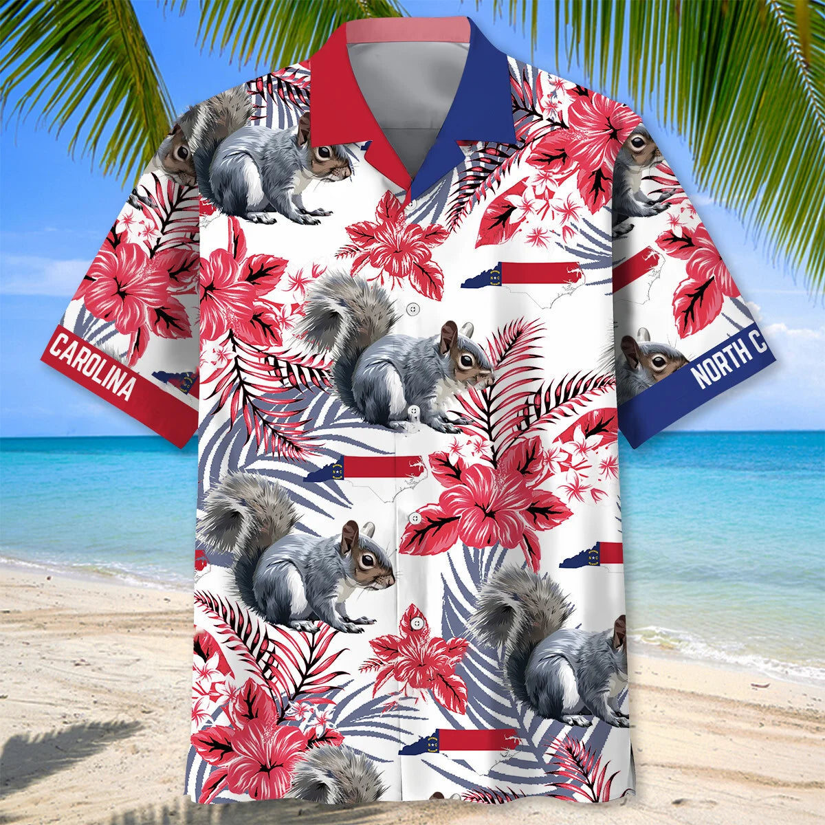 North Carolina Proud Hawaiian Shirt, custom shirt gift for men
