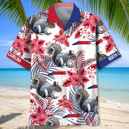North Carolina Proud Hawaiian Shirt, custom shirt gift for men