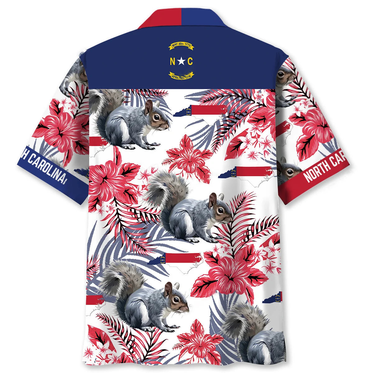 North Carolina Proud Hawaiian Shirt, custom shirt gift for men (view 2)