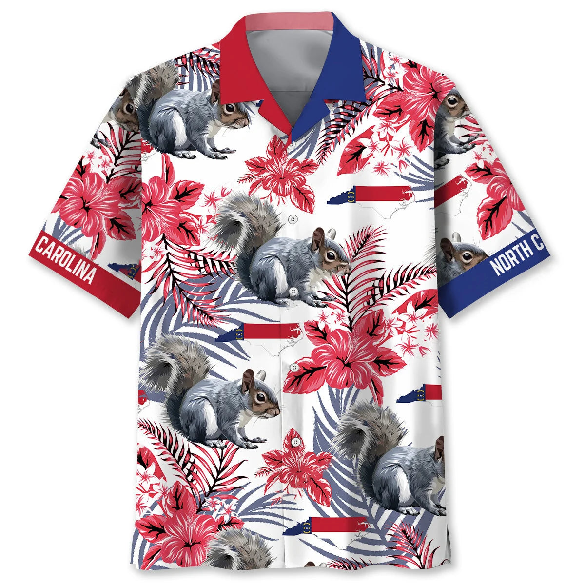 North Carolina Proud Hawaiian Shirt, custom shirt gift for men (view 4)