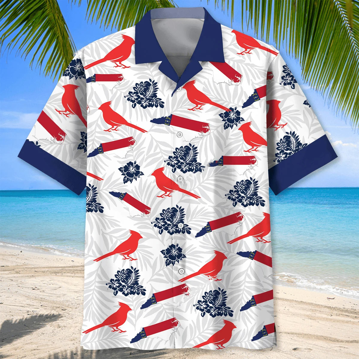 North Carolina State Hawaiian Shirt, custom shirt gift for men