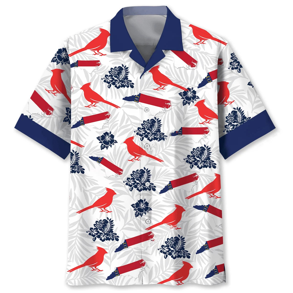 North Carolina State Hawaiian Shirt, custom shirt gift for men (view 4)