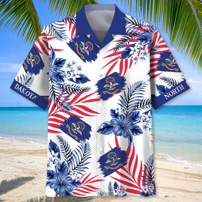 North Dakota Proud Hawaiian Shirt, custom shirt gift for men