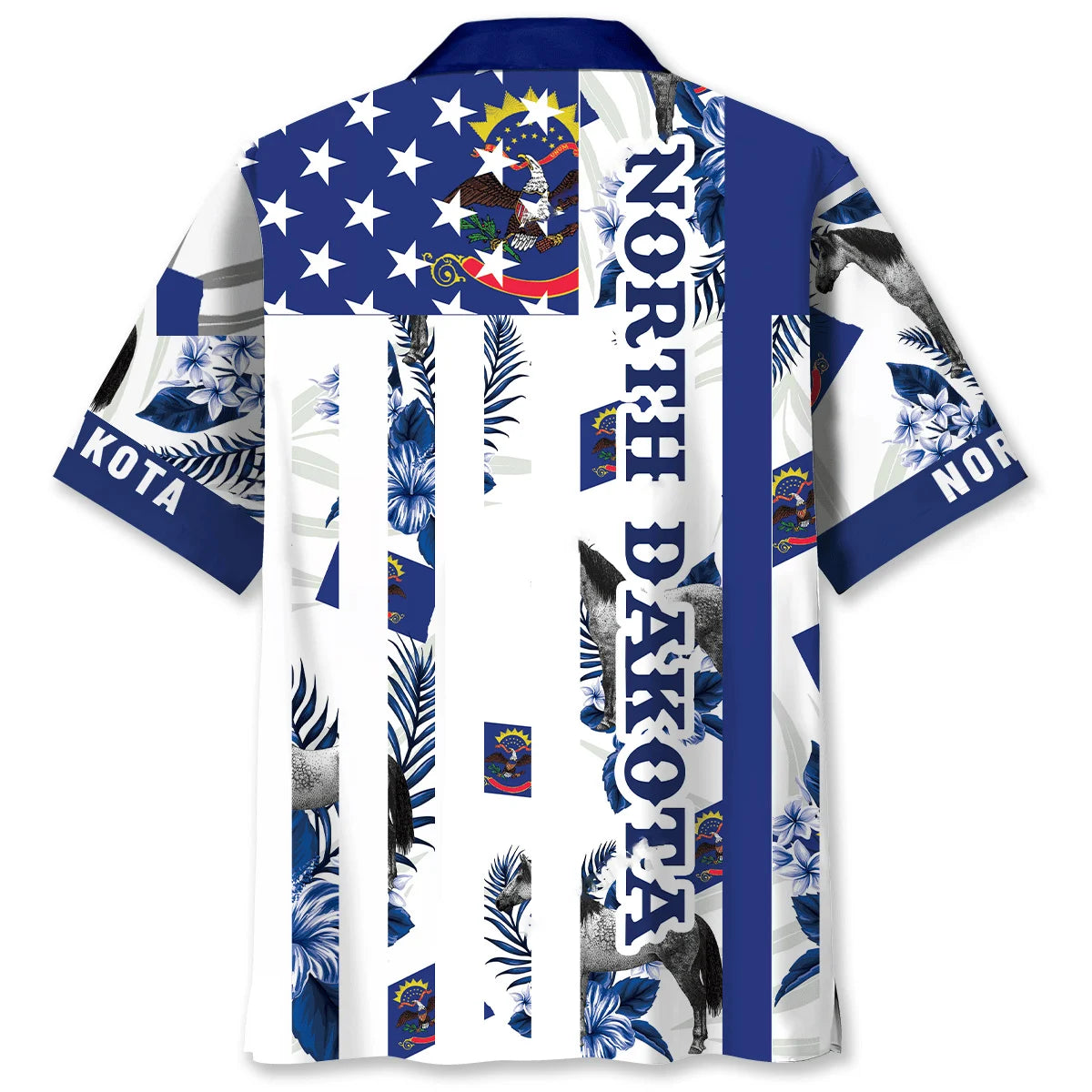 North Dakota State Hawaiian Shirt, custom shirt gift for men
