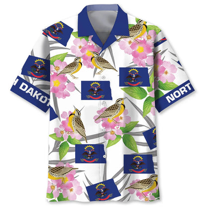 North Dakota State Proud Hawaiian Shirt, custom shirt gift for men (view 4)