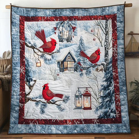 Northern Light Cardinal Quilt Blanket