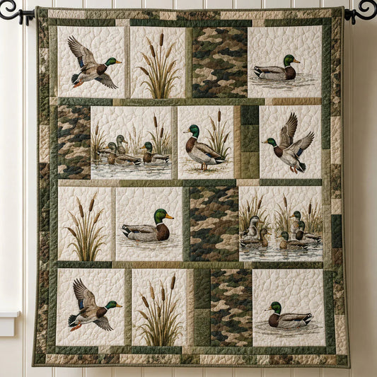 Northern Pond Quilt Blanket - Quilted Blanket by OtterMia