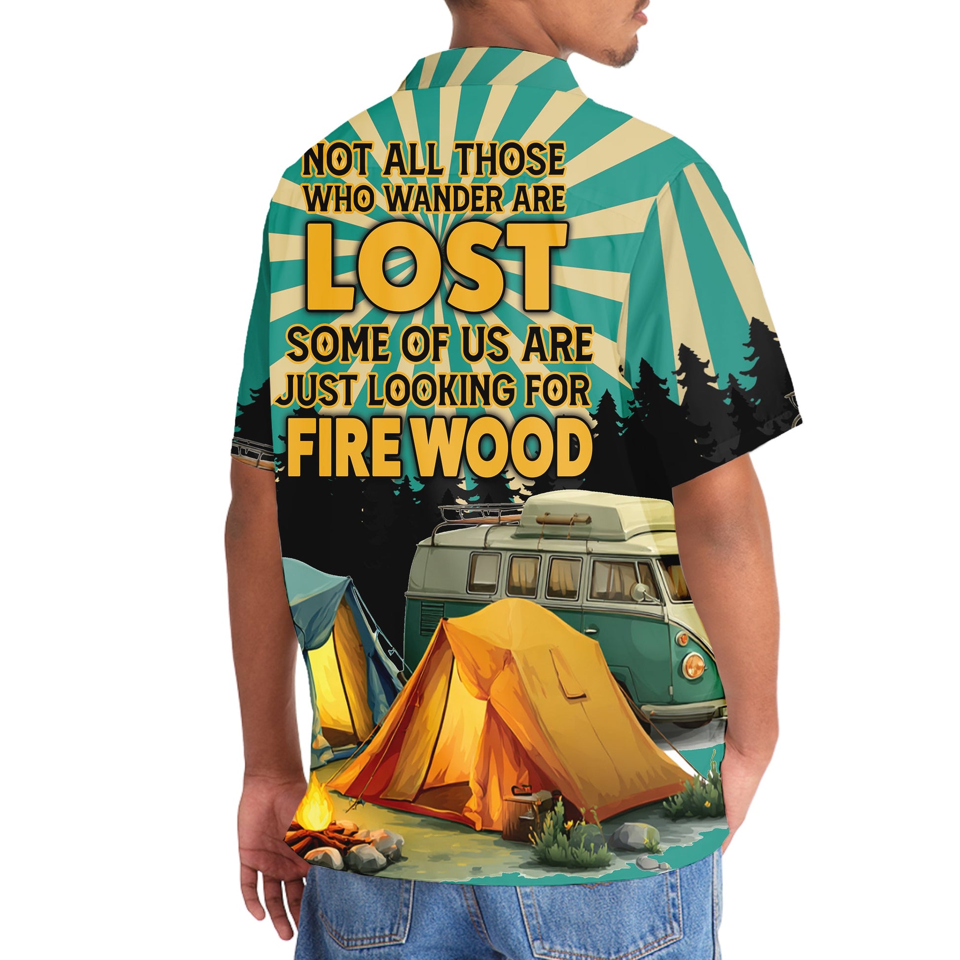Not All Who Wander Are Lost Some of Us Are Looking - 2XL - hawaiian shirt