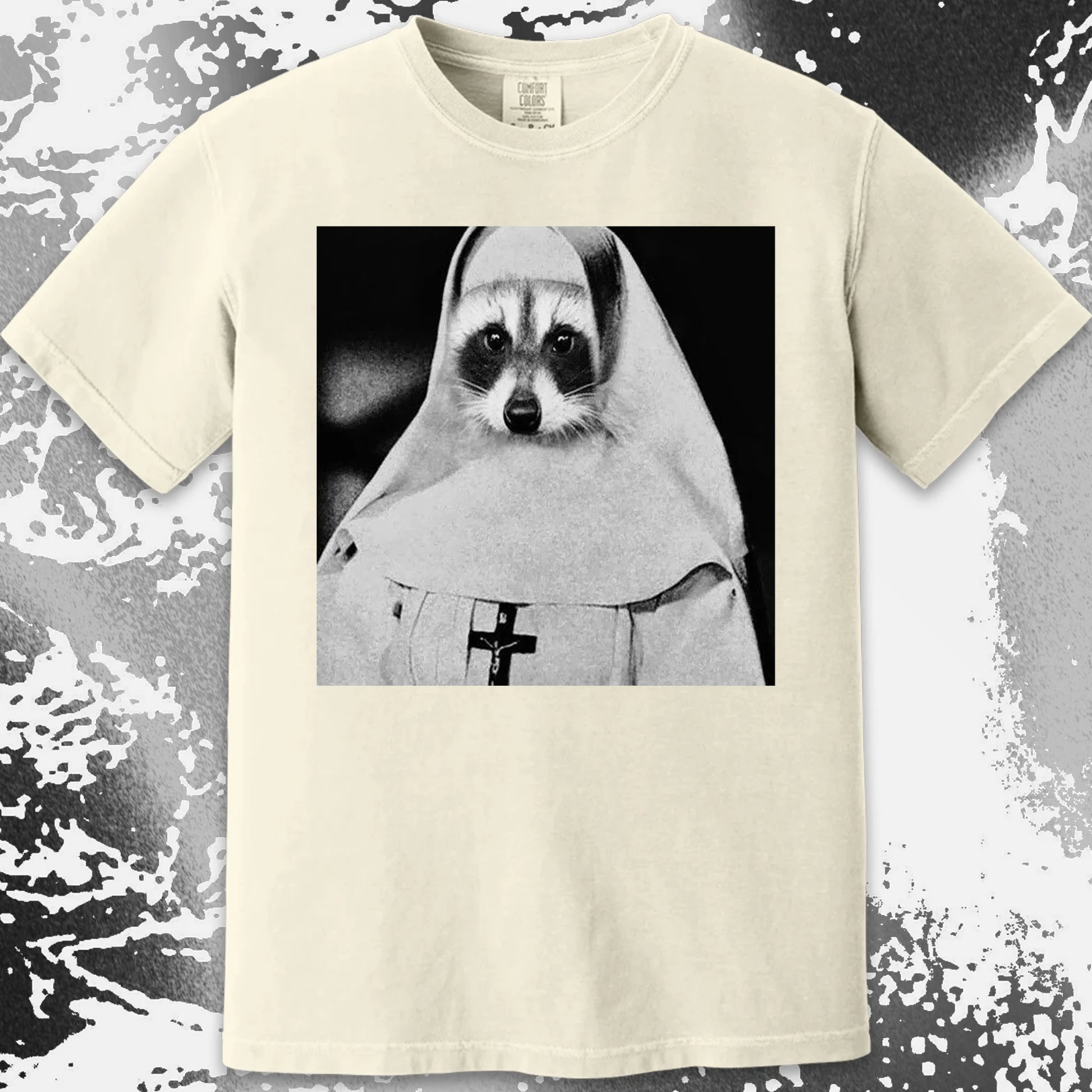 Creepy Nun Raccoon Shirt – Dark Surreal Gothic Tee, funny meme tee gift (view 18)