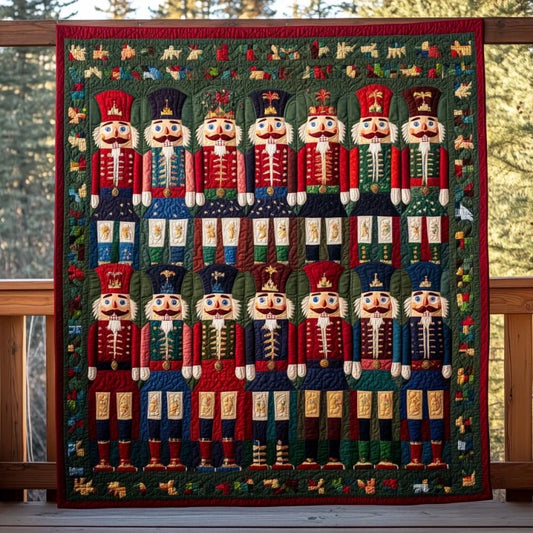 Nutcracker Christmas Quilt Blanket
