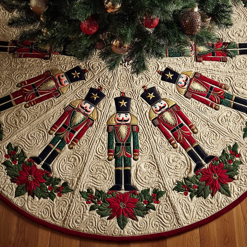 Nutcracker Magic Christmas Quilted Tree Skirt