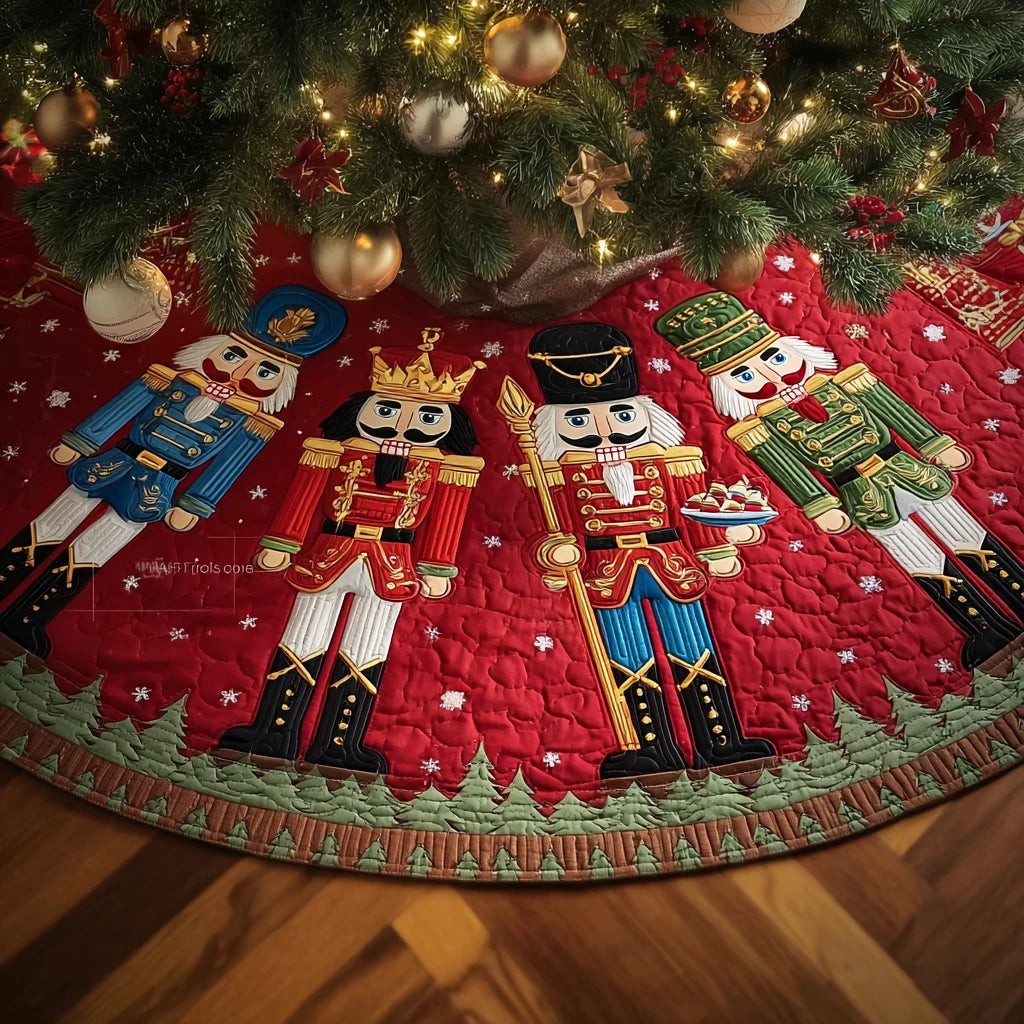 Nutcracker Wonder Christmas Quilted Tree Skirt