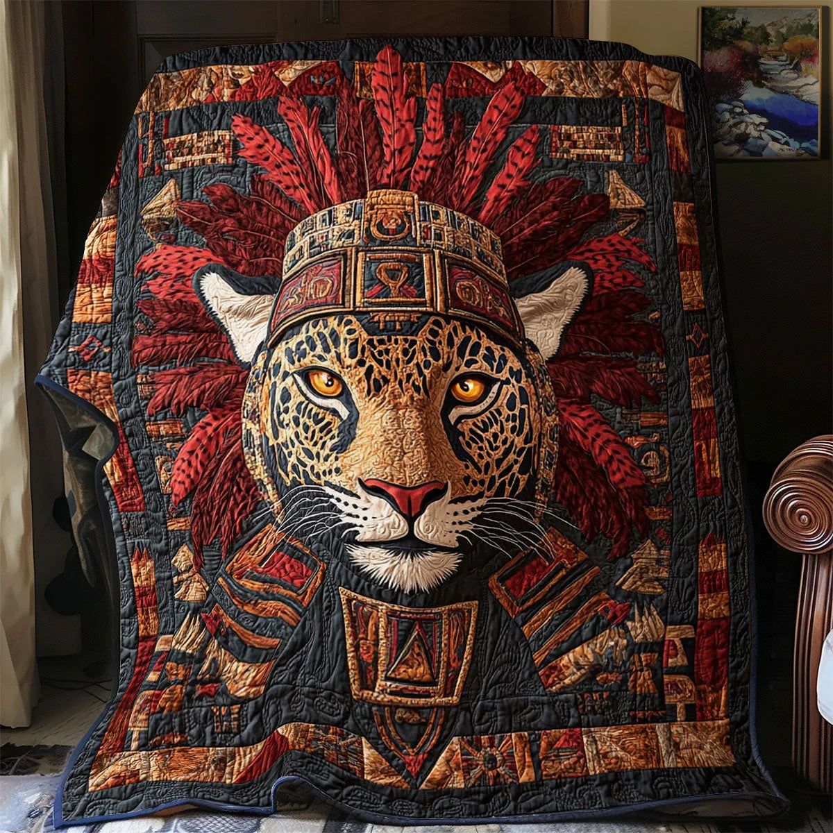 Obsidian Hunt Quilt Blanket