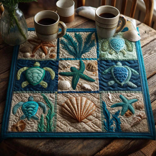 Ocean Embrace Quilted Table Topper