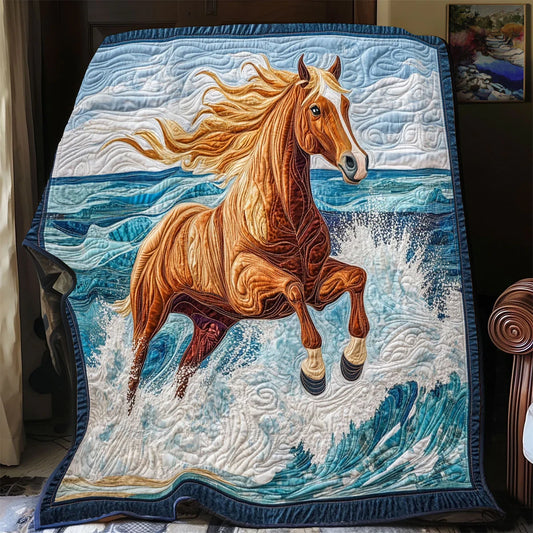 Ocean Gallop Quilt Blanket