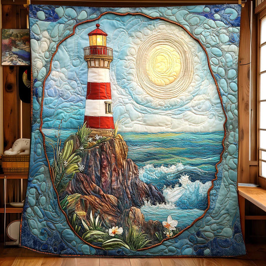 Ocean Lighthouse Quilt Blanket
