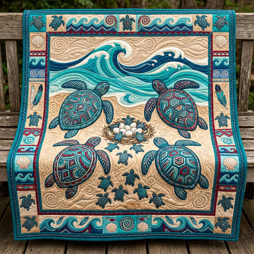 Ocean Nursery Turtle Quilt Blanket